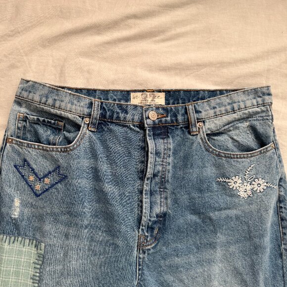 We The Free - Pre-Loved Steinbeck Patched Straight Leg Jeans - Picture 5 of 7